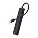 USB хъб Baseus UltraJoy, 4 Порта, USB към 4xUSB 3.0, 0.15m, Черен - 12073