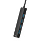 USB хъб Baseus UltraJoy, 4 Порта, USB към 4xUSB 3.0, 1.0m, Черен - 12075