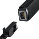 Мрежов адаптер Baseus Lite, Type-C към RJ45, 1000Mbps, Черен - 40387