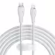 Кабел за данни Baseus Pudding, Type-C - Lightning, 20W, 1.2m, Бял - 40432