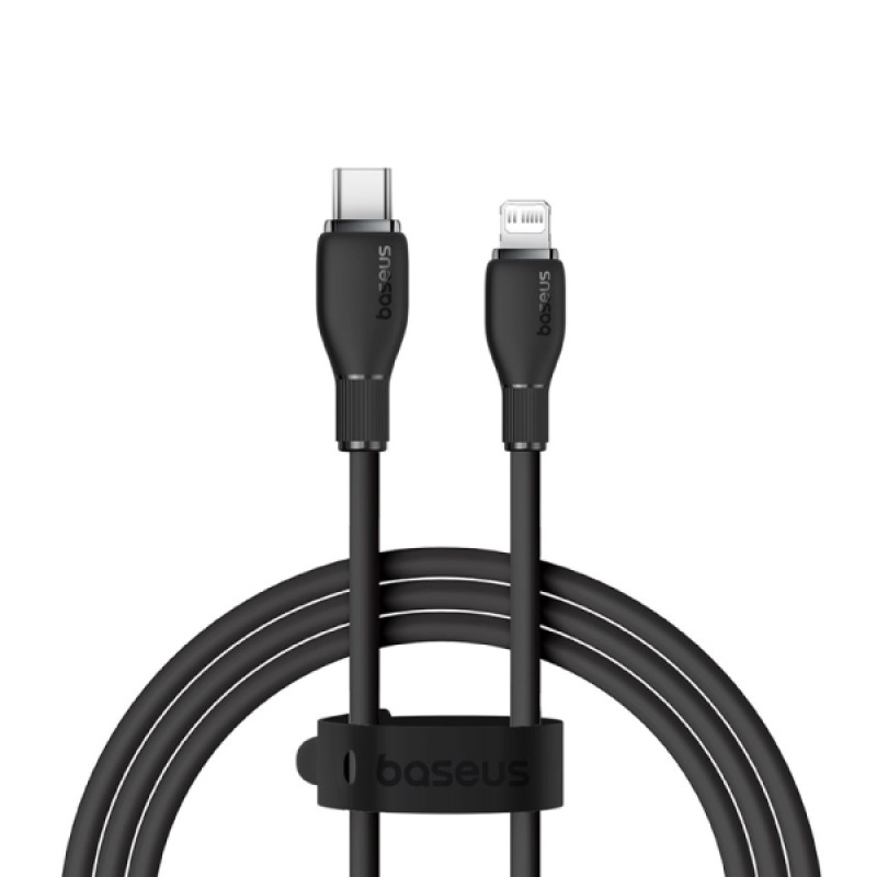 Кабел за данни Baseus Pudding, Type-C - Lightning, 20W, 1.2m, Черен - 40433