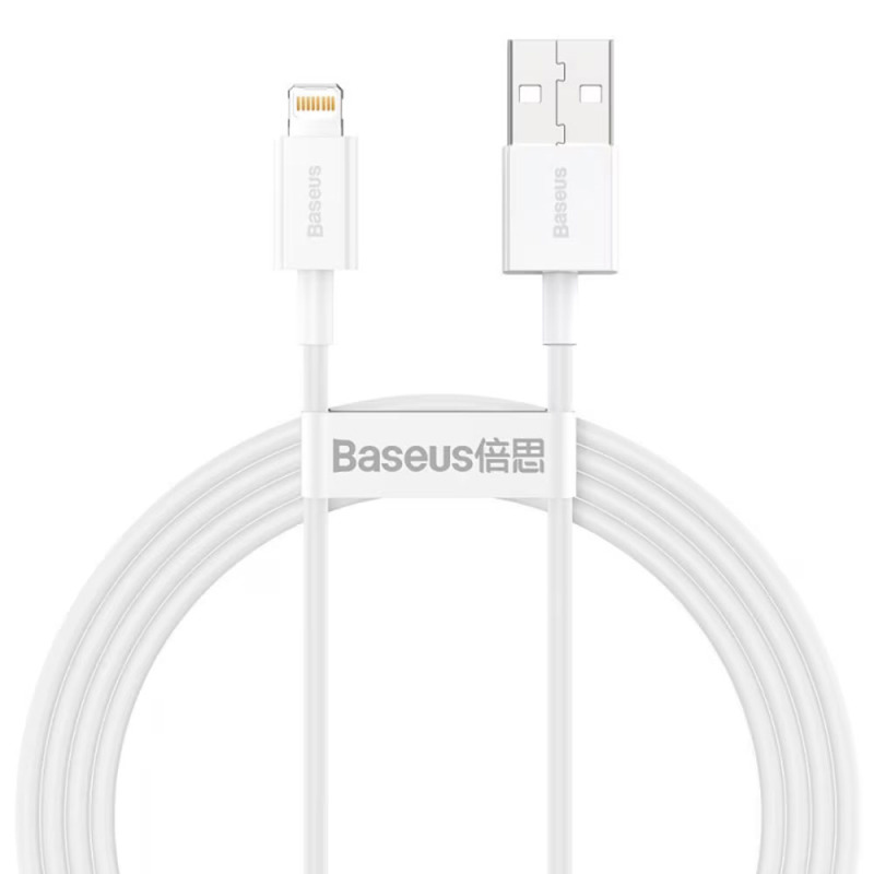 Кабел за данни Baseus Superior, Lightning, 1.5m, Бял - 40471