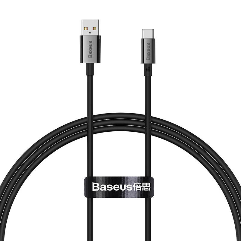 Кабел за данни Baseus Superior, Type-C, 100W, 1.0m, Черен - 40449