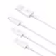 Кабел за зареждане Baseus Superior, 3 в 1, Micro USB, Lightning, Type-C, 1.0m, Бял - 40438