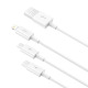 Кабел за зареждане Baseus Superior, 3 в 1, Micro USB, Lightning, Type-C, 1.0m, Бял - 40438