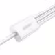 Кабел за зареждане Baseus Superior, 3 в 1, Micro USB, Lightning, Type-C, 1.0m, Бял - 40438