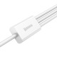 Кабел за зареждане Baseus Superior, 3 в 1, Micro USB, Lightning, Type-C, 1.0m, Бял - 40438