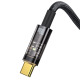 Кабел за данни Baseus Explorer, Type-C, 100W, 1.0m, Черен - 40488