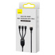 Кабел за зареждане Baseus Flash, 3 в 1, Micro USB, Lightning, Type-C, 66W, 1.2m, Черен - 40492