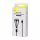 Кабел за зареждане Baseus StarSpeed, 3 в 1, Micro USB, Lightning, Type-C, 1.2m, Черен - 40491