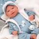 Кукла-бебе Бруно със син костюм и аксесоари - 45 см