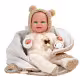 Кукла-бебе в гащеризон на мече с реално тегло - 35 см