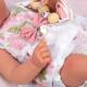 Кукла-бебе Инна с розово одеяло и аксесоари - 38 см