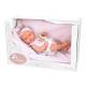 Кукла-бебе Инна с розово одеяло и аксесоари - 38 см