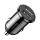 Зарядно устройство за кола Baseus Grain Pro, 4.8A, 2 x USB, Черен - 40509