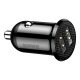 Зарядно устройство за кола Baseus Grain Pro, 4.8A, 2 x USB, Черен - 40509