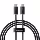 Кабел за данни Baseus Dynamic 3, Type-C - Type-C, 100W, PD, 1.0m, Черен - 40421