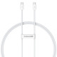 Кабел за данни Baseus Superior 2, Type-C - Type-C, 100W, PD, 2.0m, Бял - 40420