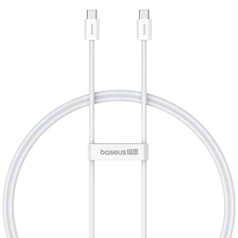 Кабел за данни Baseus Superior 2, Type-C - Type-C, 30W, PD, 1.0m, Бял - 40422