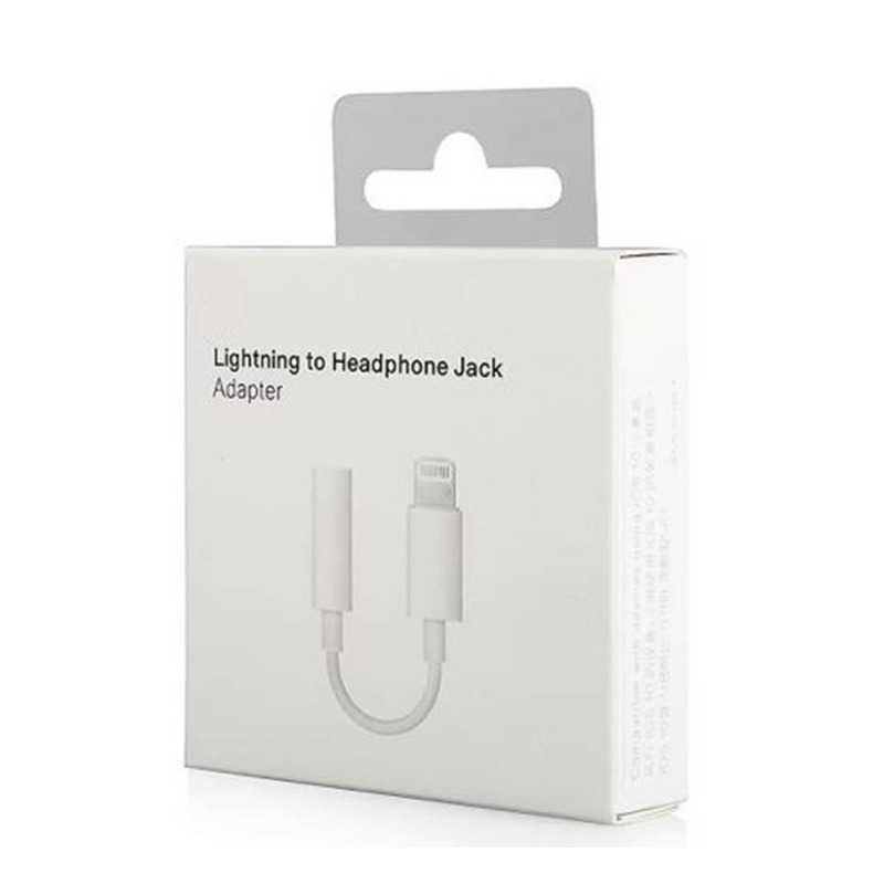 Кабел преходен, съвместим с Apple, iPhone, lightning(м), 3,5mm STEREO JACK(ж), 0,12m