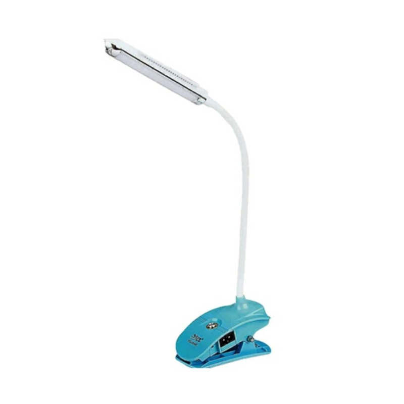 Настолна LED лампа YJ-5868, акумулаторна батерия, щипка