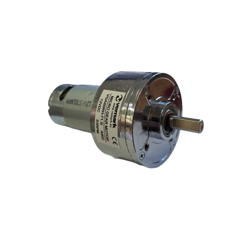 Електрическо моторче VGA60RH-71.5i, редуктор, 12VDC, 53RPM, Ф60x100mm