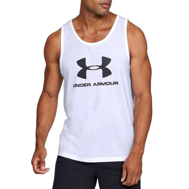 UNDER ARMOUR Sportstyle Logo Tank Top White