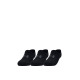 UNDER ARMOUR 3-Packs Essential Ultra Low Cut Socks Black