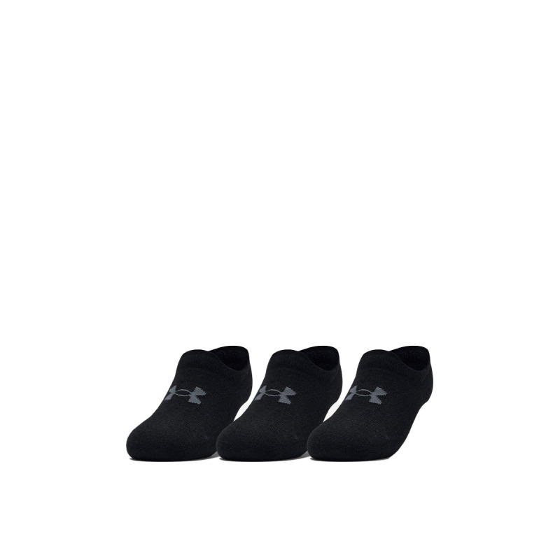 UNDER ARMOUR 3-Packs Essential Ultra Low Cut Socks Black