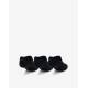 UNDER ARMOUR 3-Packs Essential Ultra Low Cut Socks Black