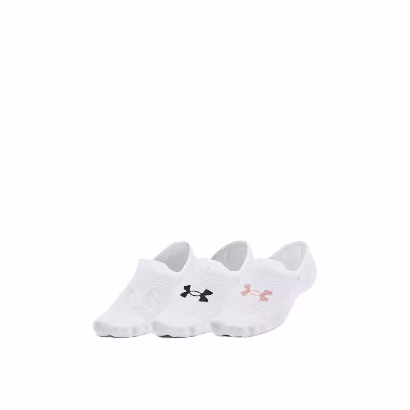 UNDER ARMOUR 3-Packs Essential Ultra Low Cut Socks White