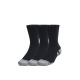 UNDER ARMOUR 3-Packs Performance Tech Crew Socks Black/Grey