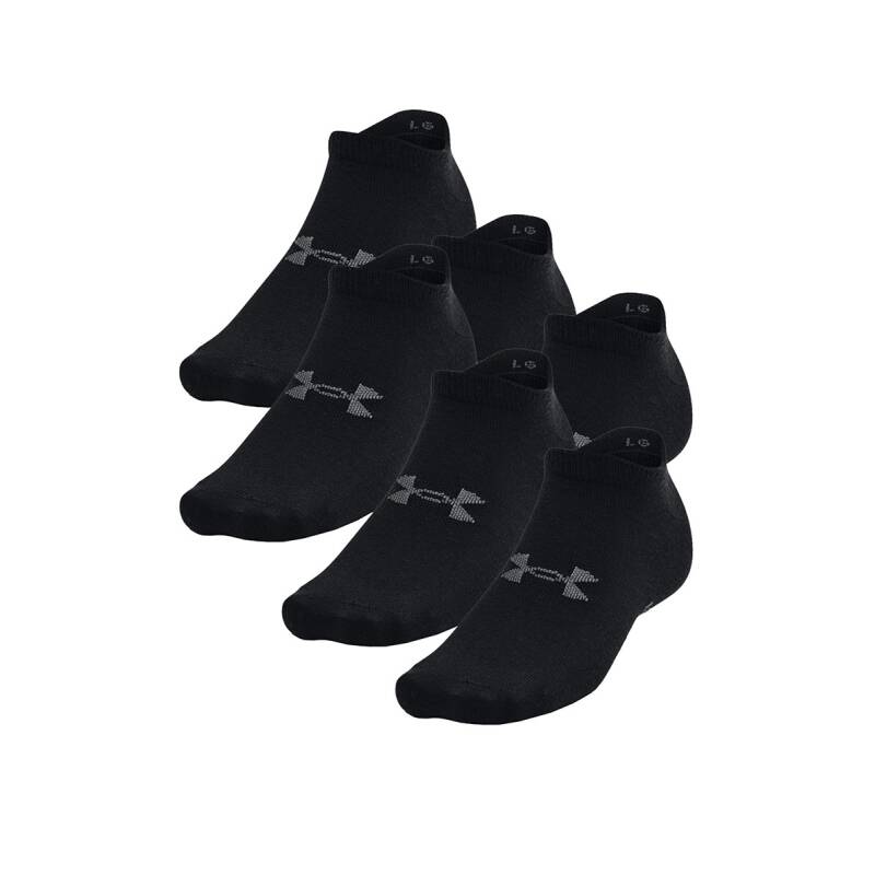 UNDER ARMOUR 6-Packs Essential No Show Socks Black