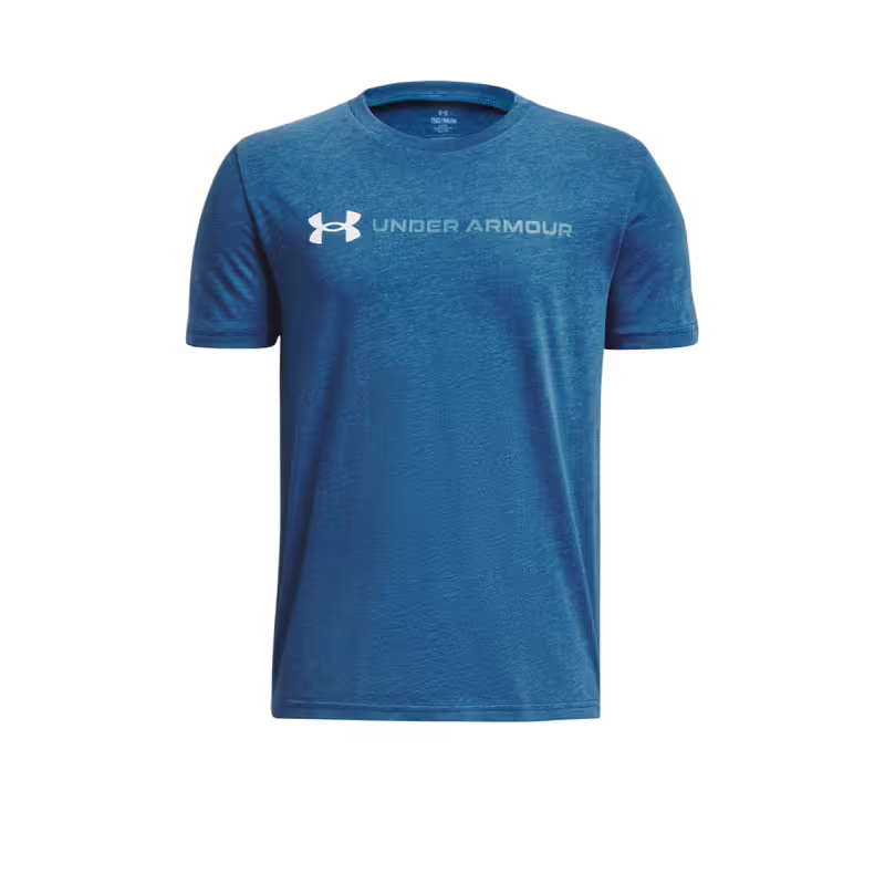 UNDER ARMOUR Logo Wordmark Boys' Тее Blue