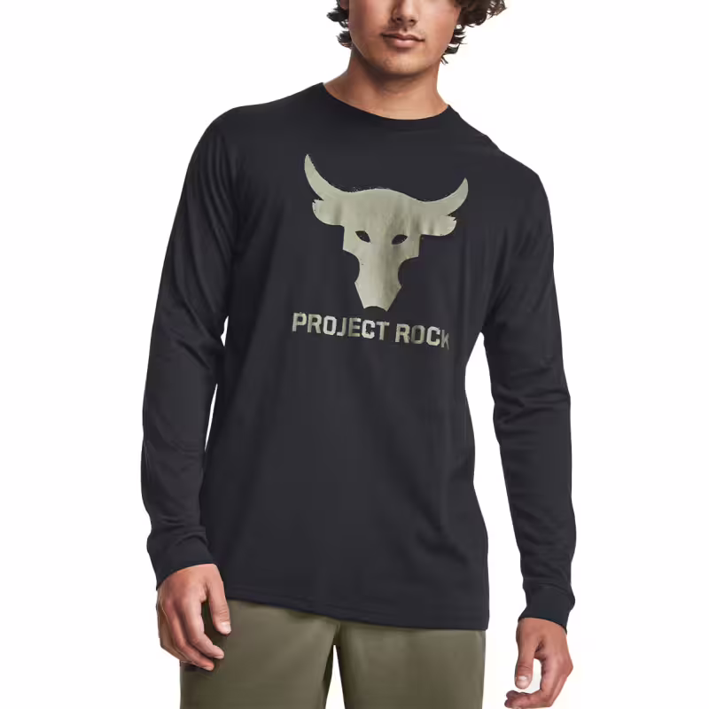 UNDER ARMOUR x Project Rock Brahma Bull Long Sleeve Blouse Black