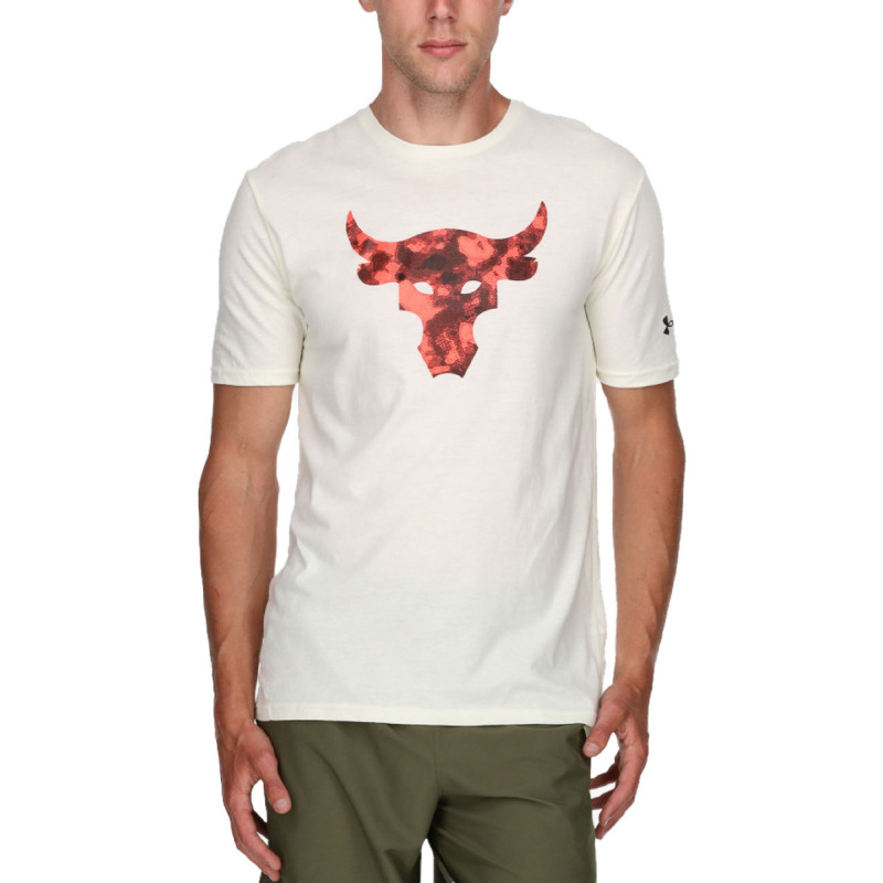 UNDER ARMOUR x Project Rock Brahma Bull Tee White/Red