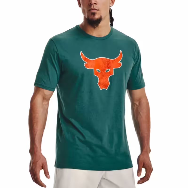 UNDER ARMOUR x Project Rock Brahma Bull Tee Green/Orange