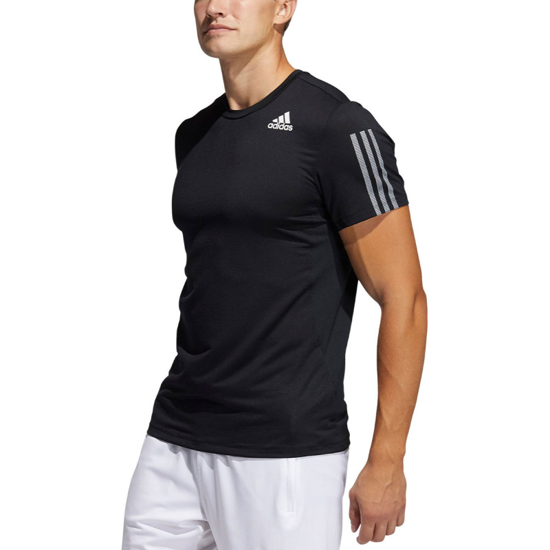 ADIDAS Primeblue Aeroready 3-Stripes Slim Tee Black