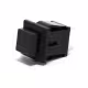 Бутон, незадържащ, НО, черен, 250VAC, 1A, 13x11mm