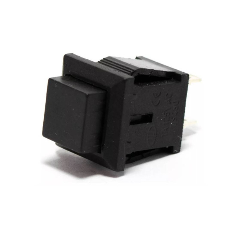 Бутон, незадържащ, НО, черен, 250VAC, 1A, 13x11mm