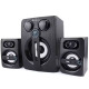 Тонколони Kisonli TM-9000A, Bluetooth, USB, AUX, SD, FM, 12W+2x5W, Черен - 22219