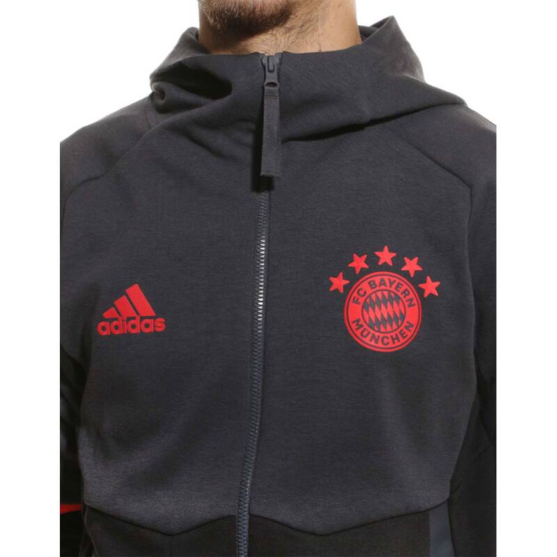 ADIDAS x FC Bayern Munchen 22/23 Hooded Jacket Black/Grey