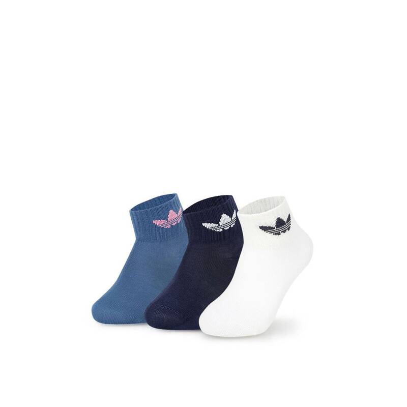 ADIDAS 3-Packs Mid-Ankle Socks White/Blue/Black