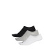 ADIDAS 3-Packs Light No Show Socks Black/Grey/White