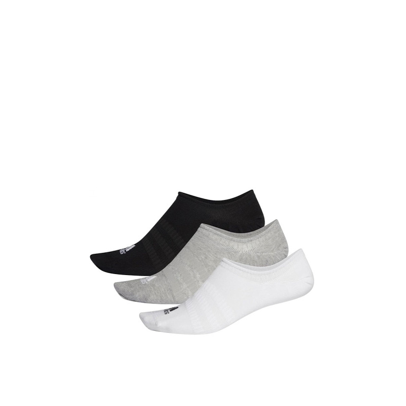 ADIDAS 3-Packs Light No Show Socks Black/Grey/White