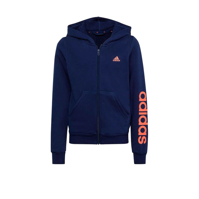 ADIDAS Sportswear Linear Logo Full-Zip Hoodie Blue