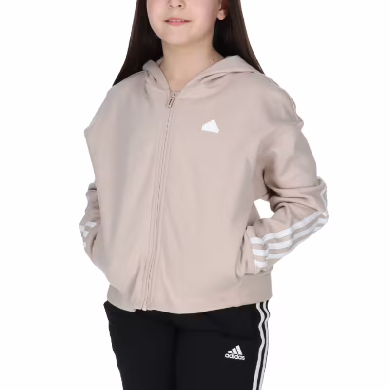 ADIDAS Sportswear Future Icons 3-Stripes Full-Zip Hoodie Brown