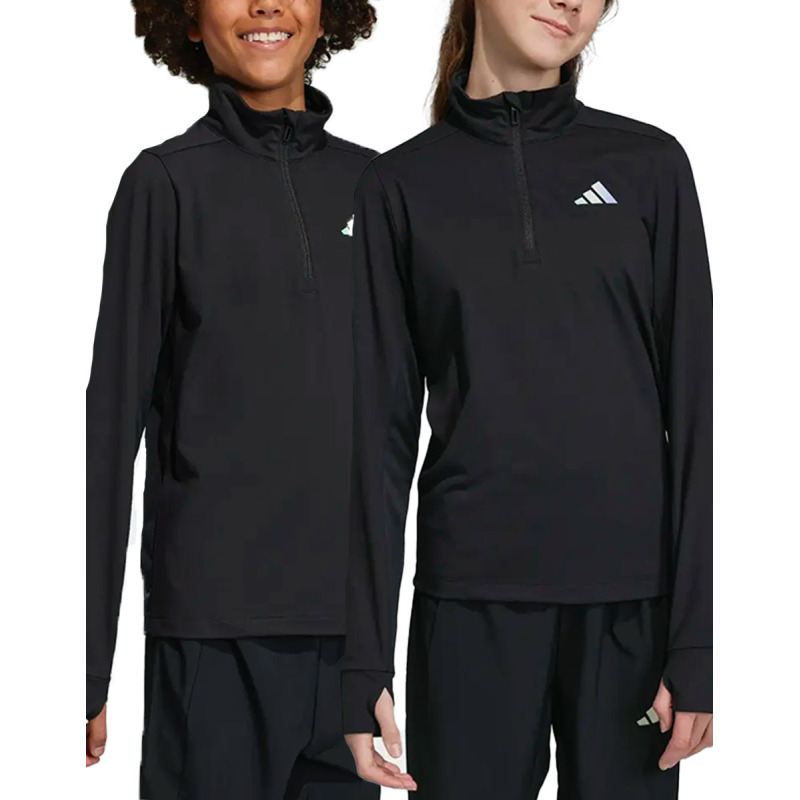 ADIDAS Essentials Aeroready Half-Zip Long Sleeve Blouse Black