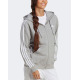 ADIDAS Essentials 3-Stripes French Terry Full-Zip Hoodie Grey