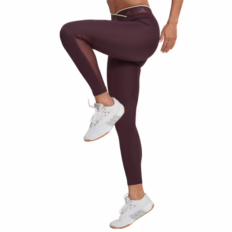 ADIDAS Techfit V-Shaped Elastic 7/8 Leggings Burgundy